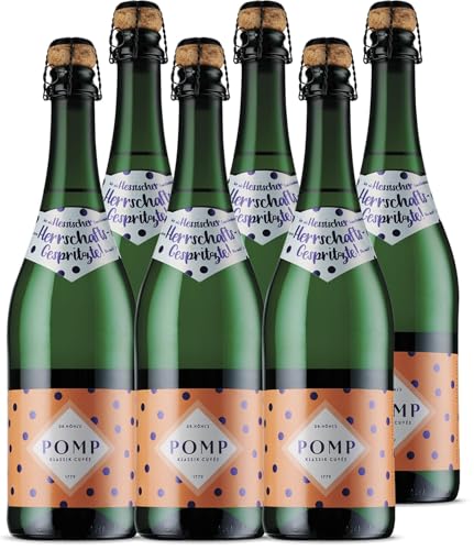 POMP Klassik Cuvée – Riesling espumoso y sidra, afrutado y seco – Ganador del Sparkling Cider World Award – 6 x 0,75 l – Especialidad de Hesse elaborada por una empresa familiar desde 1779