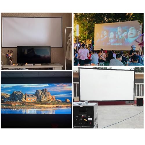 Pantalla para proyector 200 pulgadas 4:3 plegable y portátil miniatura 6