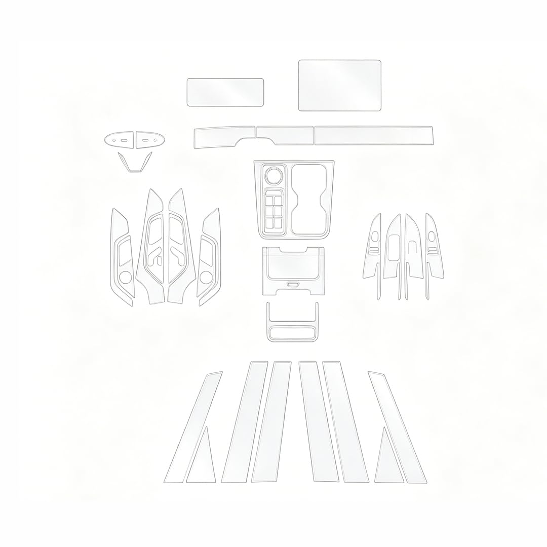 PPF film for car for Chery Fulwin T9 2025, Transparent Center Console Interior TPU Film Interior Protection Film Sticker