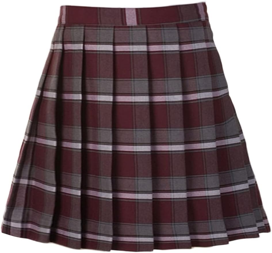 Cookie's Big Girls' Pleated Skirt - Burgundy/Gray/White *Plaid #91*, 20