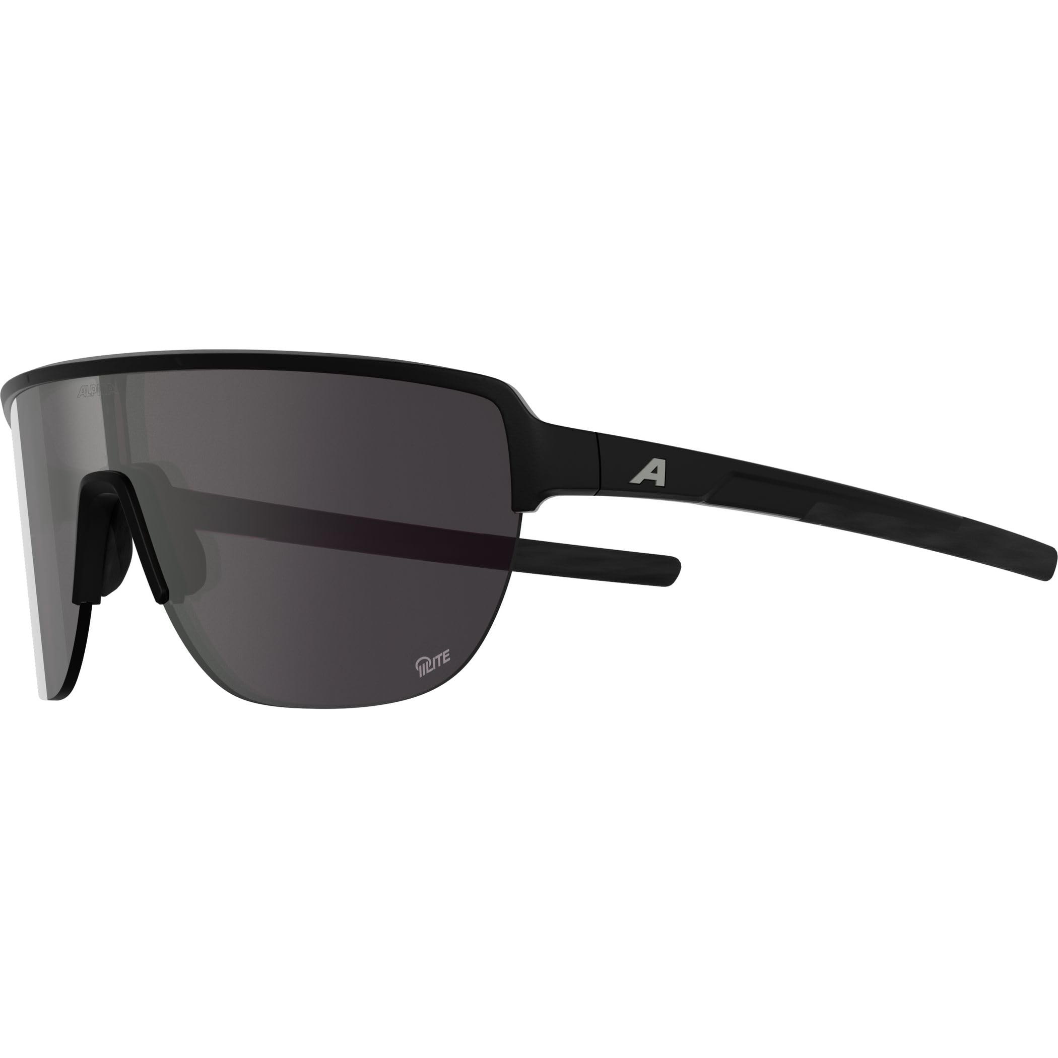 ALPINA RAM II Q-LITE – sportowe okulary dla kobiet i mężczyzn, z soczewkami o wzmocnionym kontraście, lekkie i niezniszczalne, do jazdy na rowerze - black matt (silver) - M