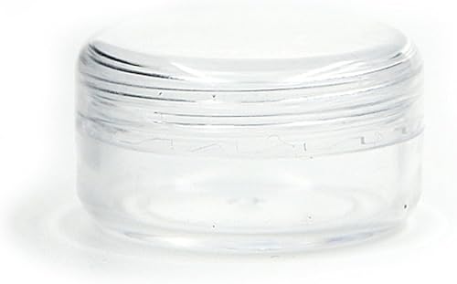 AngelaKerry Pequeña muestra de plástico pequeña mini frascos frasco frasco cosmético portátil vacío nuevo multicolor (100pcs 0.11 oz color