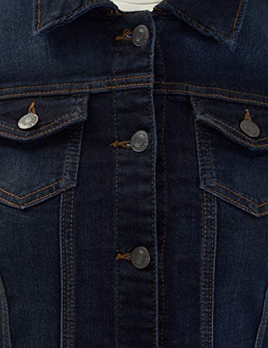 FASHION BOOMY Women's Classic Denim Jean Jacket - Cropped Long Sleeve Outerwear - Regular and Plus Sizes 3X Dark_Denim