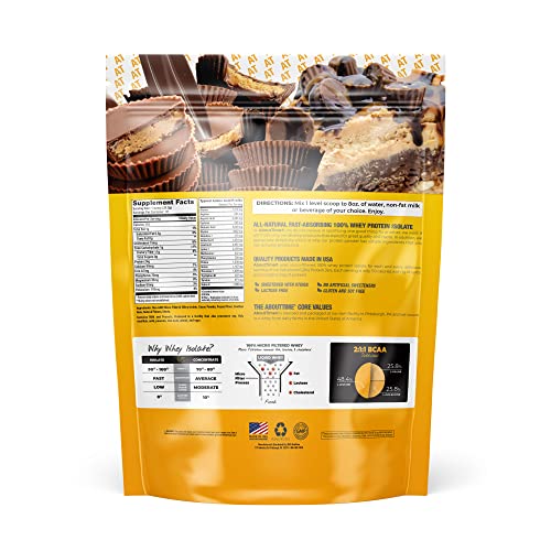 Image of About Time Whey Protein Isolate Powder 24g Chocolate Peanut Butter, Natural Ingredients, Non-GMO, Gluten-Free, Lactose-Free, Zero Sugar, Low Carb, 32 Servings
