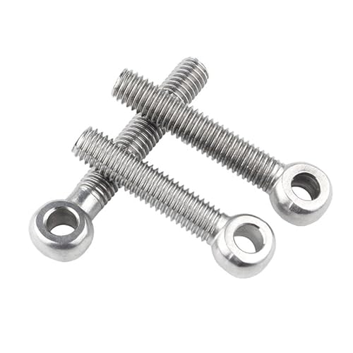ORANXIN M8 x 60mm 2 Pcs Acciaio Inox 304 Perno ad occhiello Rigging Punti di ancoraggio Girevole Bullone ad occhiello Per uso intensivo Sollevamento industriale