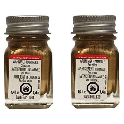 Testors Enamel Paint, Metallic Gold, 1/4-Ounce(2 Pack) Cover
