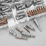 90 Pcs M4 Self Drilling Plasterboard Fixings Heavy Duty, Metal Plaster Board Wall Plugs and Screws Fixings, Drywall Hollow Cavity Wall Fixings Anchors Raw Plugs with Screws and Wall Plugs Set - Image 6