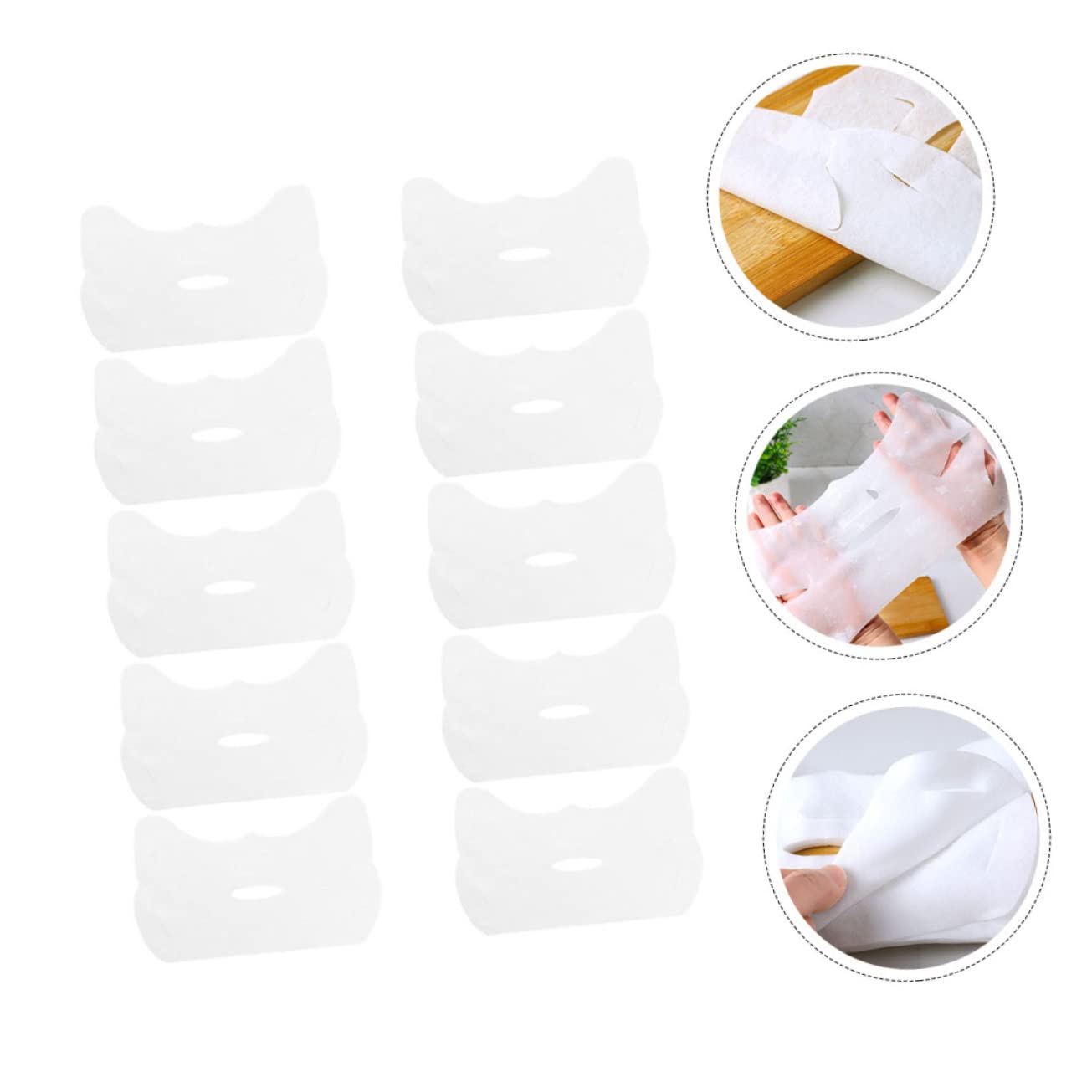 Angoily 50pezzi Maschere Facciali Pre-cut Per Della Maschere Elastiche Per Mezza Faccia Per Trattamenti Di Bellezza e Idratazione Profonda