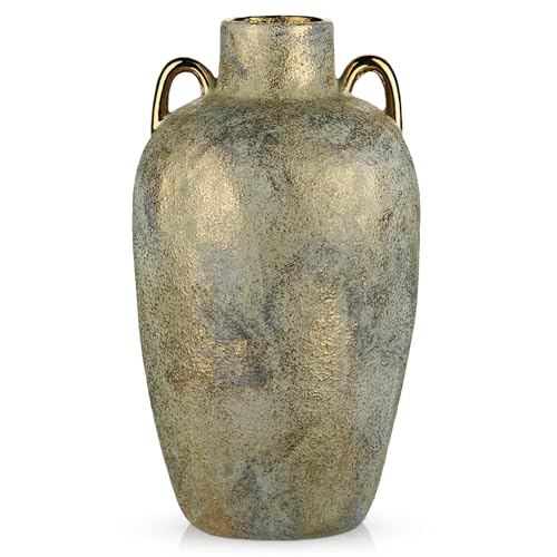 Arborus Vase Gold 35,5 cm Vintage Vase Keramik Blumenvase Hohe Vasen...