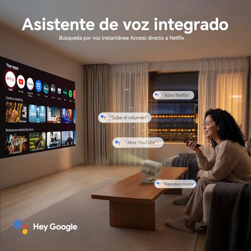 Miniatura 9 de Wanbo Vali 1 Pro Proyector Con Google Tv, Dolby Audio 12w, Hdmi 2.1 Compatible 4k, 900 Ansi, Hdr10, Memc, Fhd 1080p Nativo, Wifi Bluetooth, Enfoque Automático, Rotación 200 , Cine En Casa