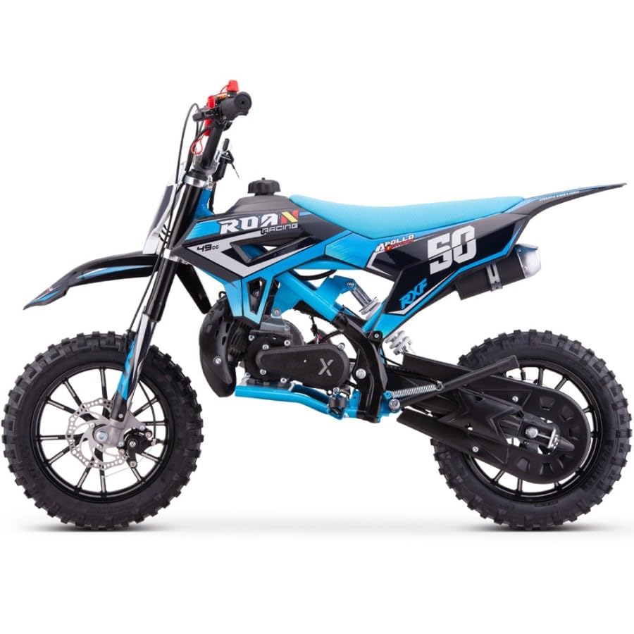 Mini Moto Cross ROAN-RXF 49CC (4.5CV), Azul, NIÑOS DE 5 A 10 AÑOS