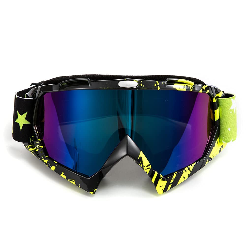 Lunettes de motocross, motocross, motocross, VTT, course hors route, lunettes d'équitation, coupe-vent, anti-buée, lunettes de ski UV