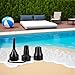 Tnyvm Black Air Pump Replacement Nozzles, Plastic Pump Nozzles, 3 Sizes Inflatable Pump Nozzles Head, Air Pump Inflator Adaptor Accessory for Partial Air Bed, Air Mattress Accessories