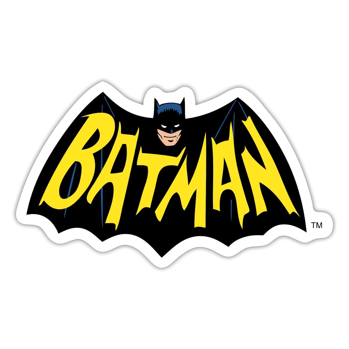 DC Comics Batman Vintage Logo Sticker Size S (10 x 10 cm)