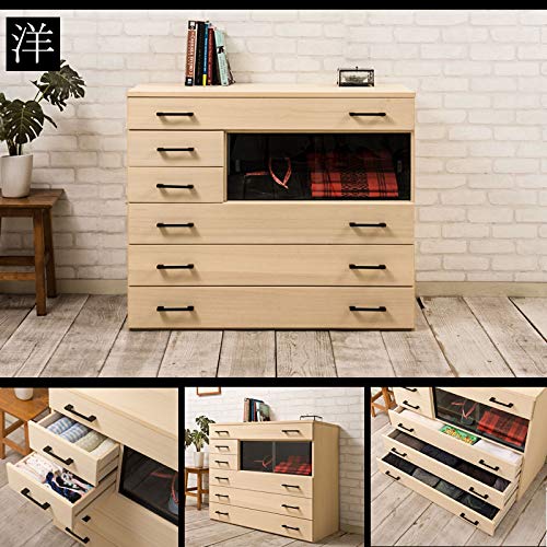 Amazon｜桐箪笥 茶ノ香 6段 幅98 茶箪笥 茶棚 民芸 食器棚 茶器 和