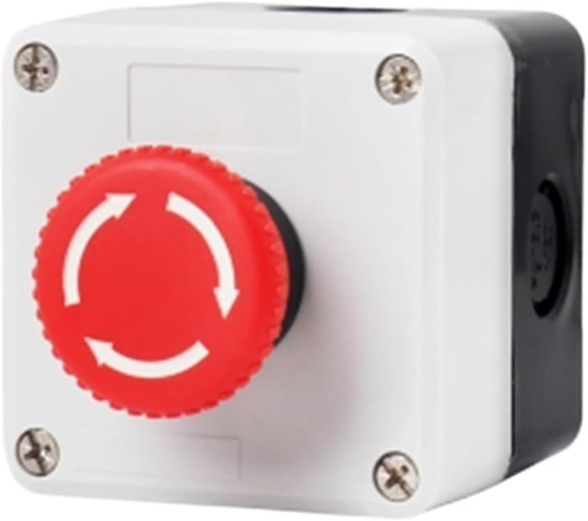 DIY 1PCS 5A Elevator Power Start Push Button Switch Control Box Emergency Stop IP65 Waterproof Indicator Light(G)