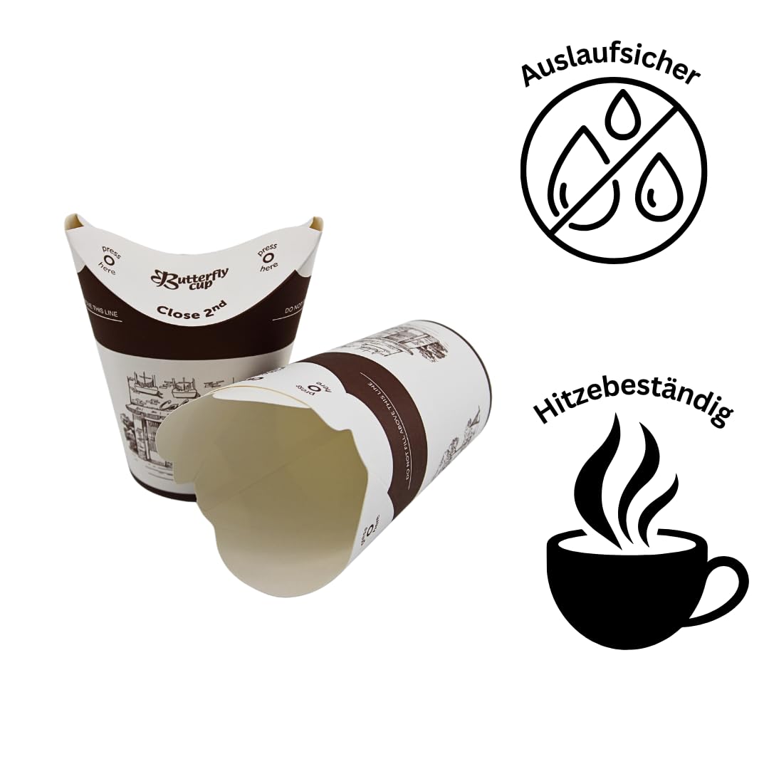 TruWare Just Camp Kaffeebecher 200ml - 200 Stück BPA-freie Pappbecher