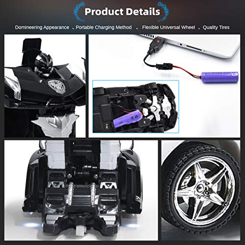 Onadrive Remote Control Car Transform Robot,1:18 Model Rc Car Robot For Kids,Robot Deformation Car Model Toy Gift For Children,One Button Transformation & Realistic Engine Sounds #TOP7