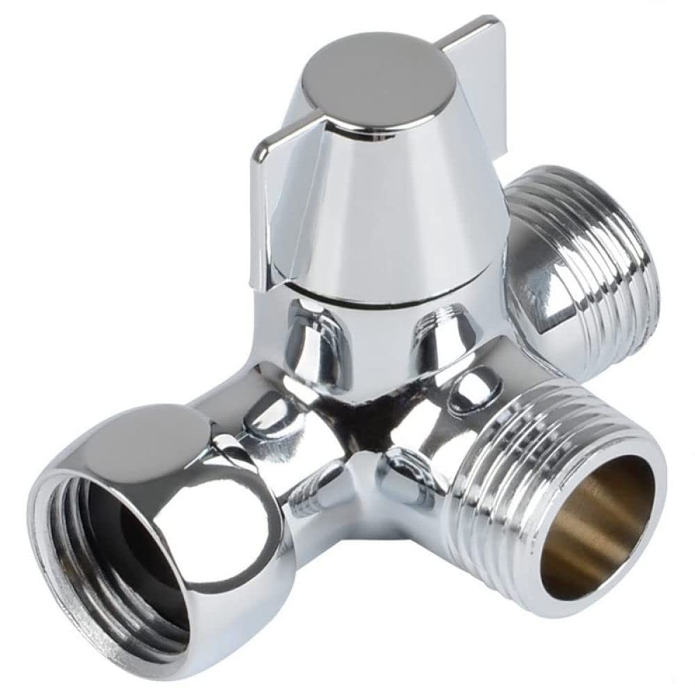 OTANA G1/2" Ducha Conector de Tres vías Válvula desviadora de latón Adaptador en Forma de T Separador de Agua Ajustable Grifo Divisor Piezas de baño,H