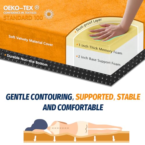 Image of CYMULA Memory Foam Camping Mattress Pad, Sleeping Mat, Portable Roll Up Mattress for Adults, Camping Bed Pads for Sleepover, Car Bed with Travel Bag
