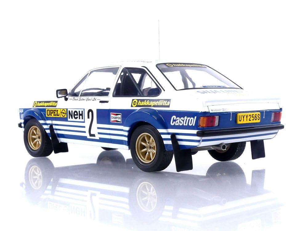 MODELLINO IN SCALA COMPATIBILE CON FORD ESCORT MK II RS 1800 N.2 RALLY SWEDEN 1977 VATANEN/HARRYMAN 1:18 IXO MODEL 18RMC142