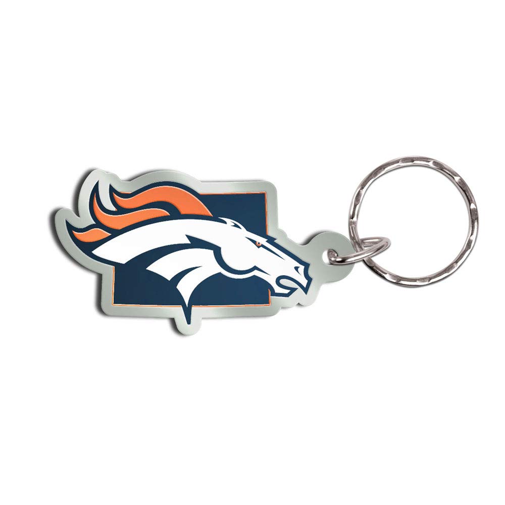 Wincraft Unisex Multicoloured State Key Ring Chain - Nfl Denver Broncos