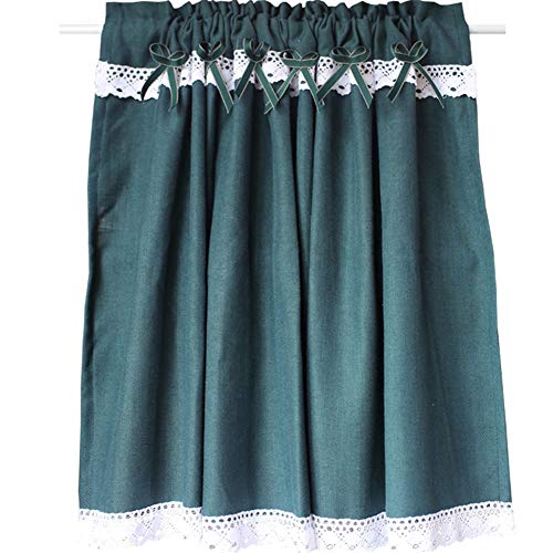 LYDMLZYD Rideau occultant en Vert américain Coton Lin poussière café Cuisine Porte d'armoire évier Demi-Rideaux 1pcs Cover