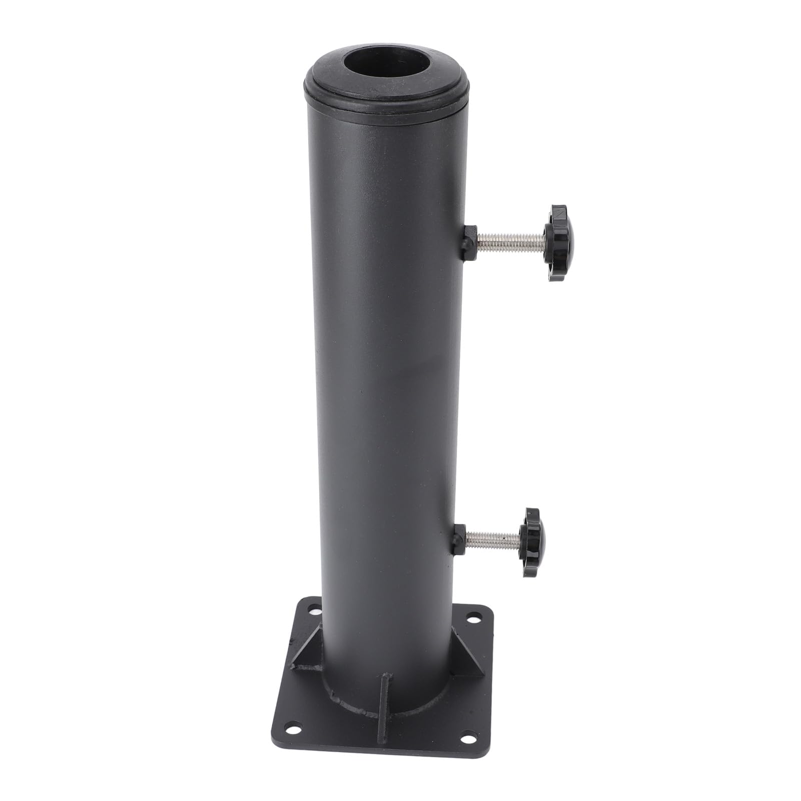 CHICIRIS Portaombrelli da Patio con Base Sigillata, Supporto per Terrazza | Base Ispessita da 4,1 Mm, 4 Supporti Rinforzati, 3 Manicotti in PVC per Pali da 1,25-1,9 Pollici, Viti Metalliche Antiruggine
