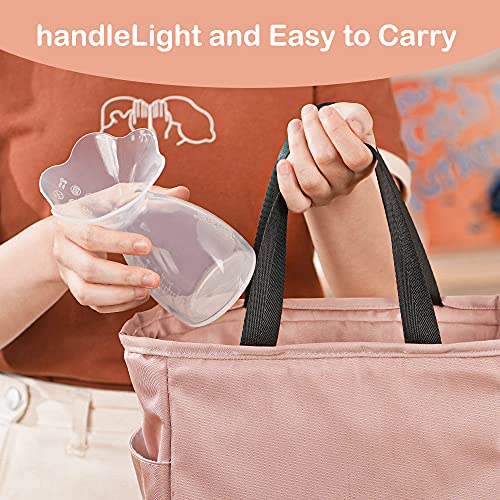Haakaa Manual Breast Pump Petal Silicone Breast Pump Breastfeeding Essentials, Flat Base Stand Firmly (7Oz/200Ml, New Version) #TOP3