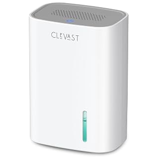 CLEVAST Small Dehumidifier for Home, Mini Quiet Fast Moisture Removal | 30oz Water Tank, Auto Shut-Off, Sleep Mode, Portable, Compact, Suitable for Bathroom, Bedroom, Closet, Camper, Cabinet - Amazon product rated Grade A