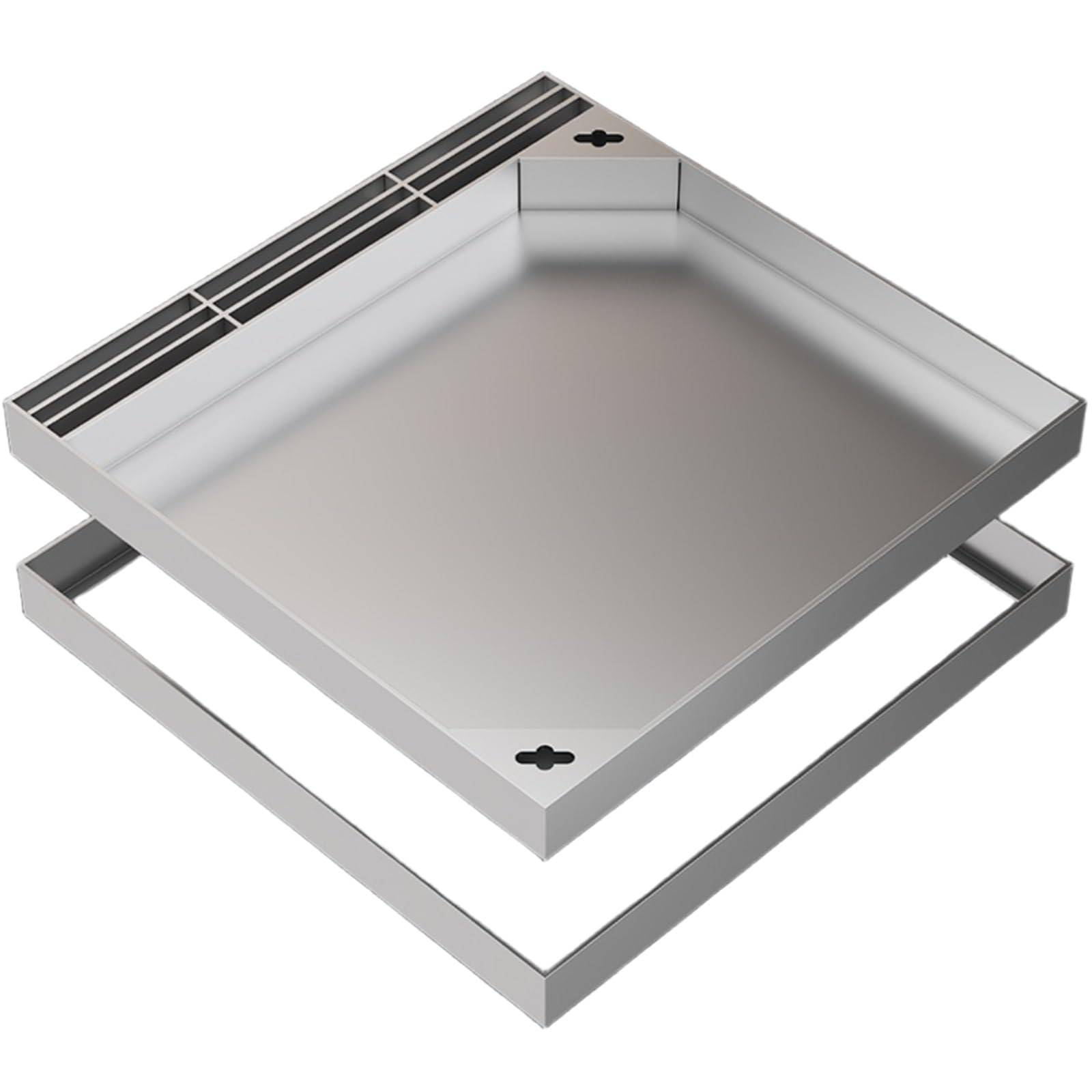 Grille de drainage invisible inox pour sublimer votre terrasse et jardin moderne