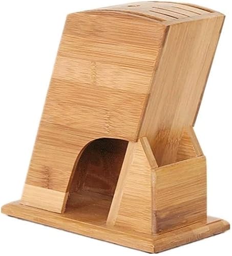 CAKERS Juego de cuchillos de cocina para cuchillos de cocina, soporte de bloque de cuchillos de bambú, organizador de almacenamiento, soporte para