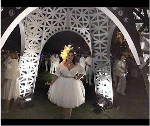Azaleas Women's Crystal Wedding Belt Sashes Bridal Sash Belt for Wedding (Off-White) - Thumbnail 4