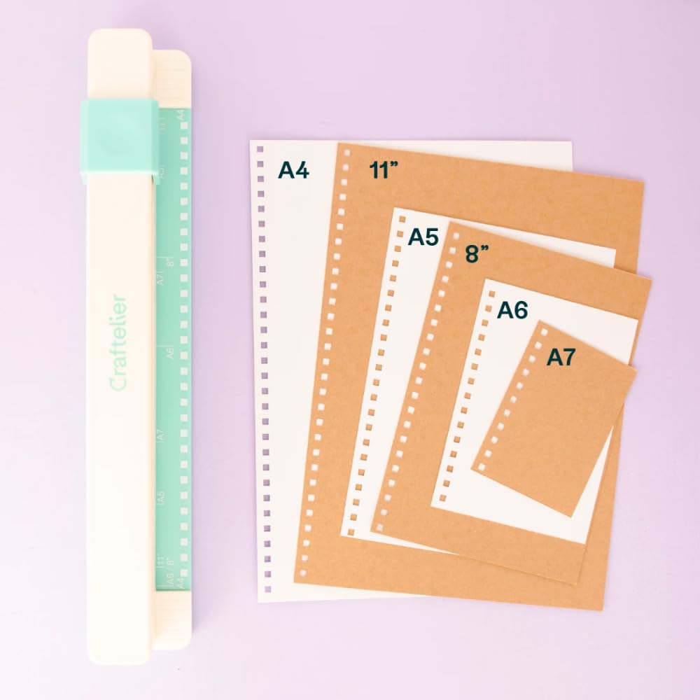 Craftelier - Macchina per Rilegatura 30 Fori Quadrati, Formati A4 - A7