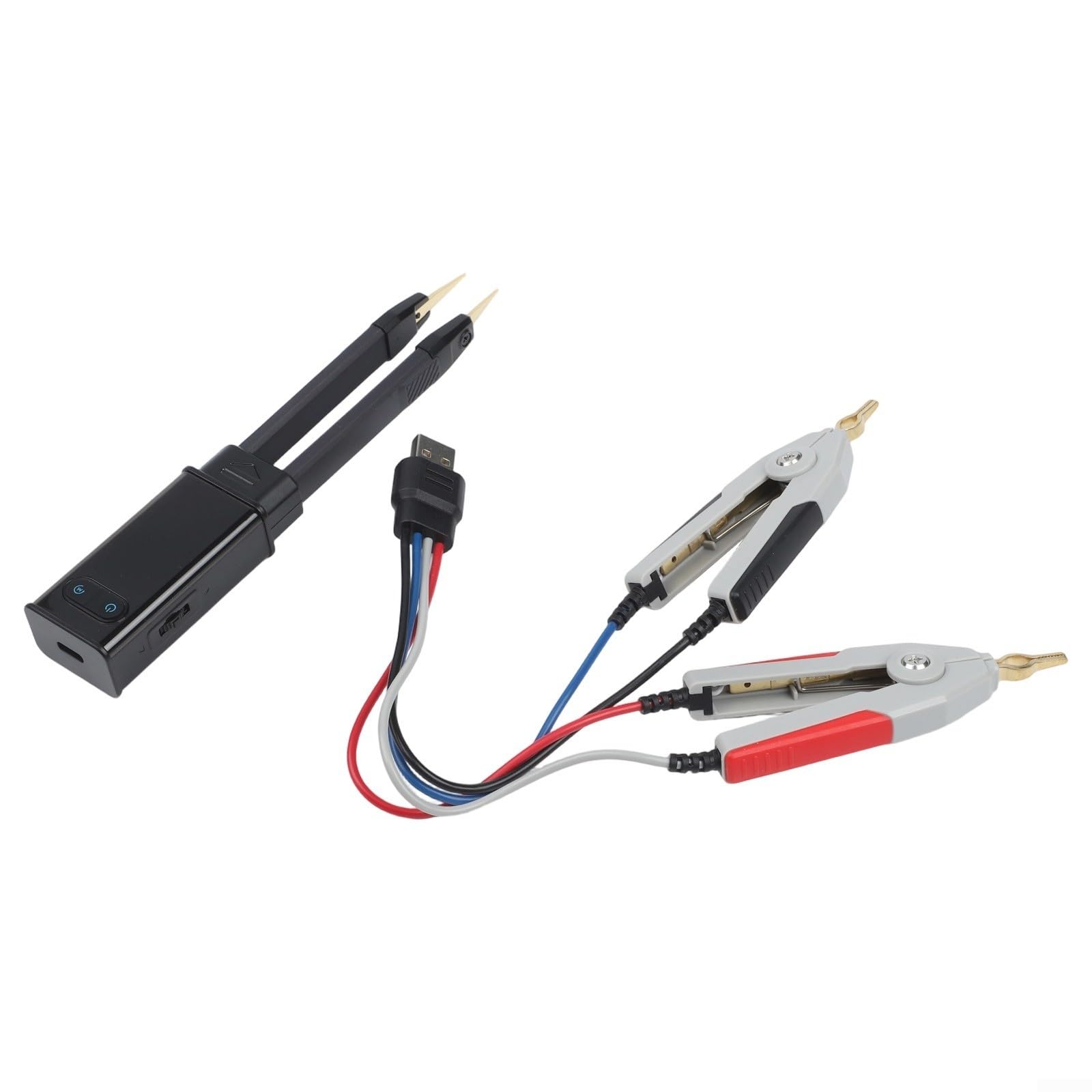 LCR-Messgerät LCR-ST2 Mit Klemmzange Für SMD, 2-in-1 Digital LCR ESR Tester Mit 1,47-Zoll Farbdisplay, Messung Von R/C/L/Diode Bis 30V, 5 Frequenzen 100Hz-100kHz, Scan-Funktion, 300MAh Für Akku, Typ-C