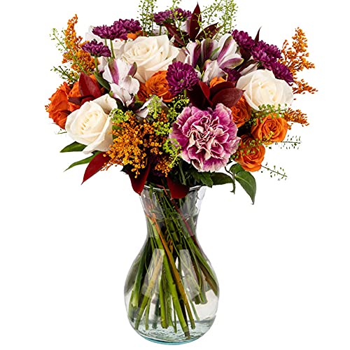 Delivery by Tuesday, November 2nd Arabella Bouquets City Chic with vase (Fresh Cut Flowers)