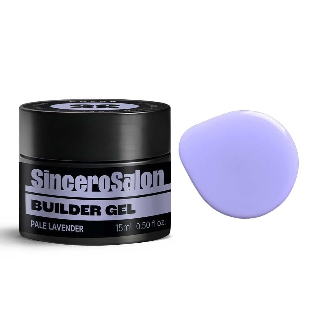 SINCERO SALON Aufbaugel für Gelnägel Color - Pale Lavender - TPO-frei - 2in1 Builder Gel für Nägel - UV Gel Nägel für Nagelverlängerung Verstärkung - Perfekt für Nägel Selber Machen - 15ml