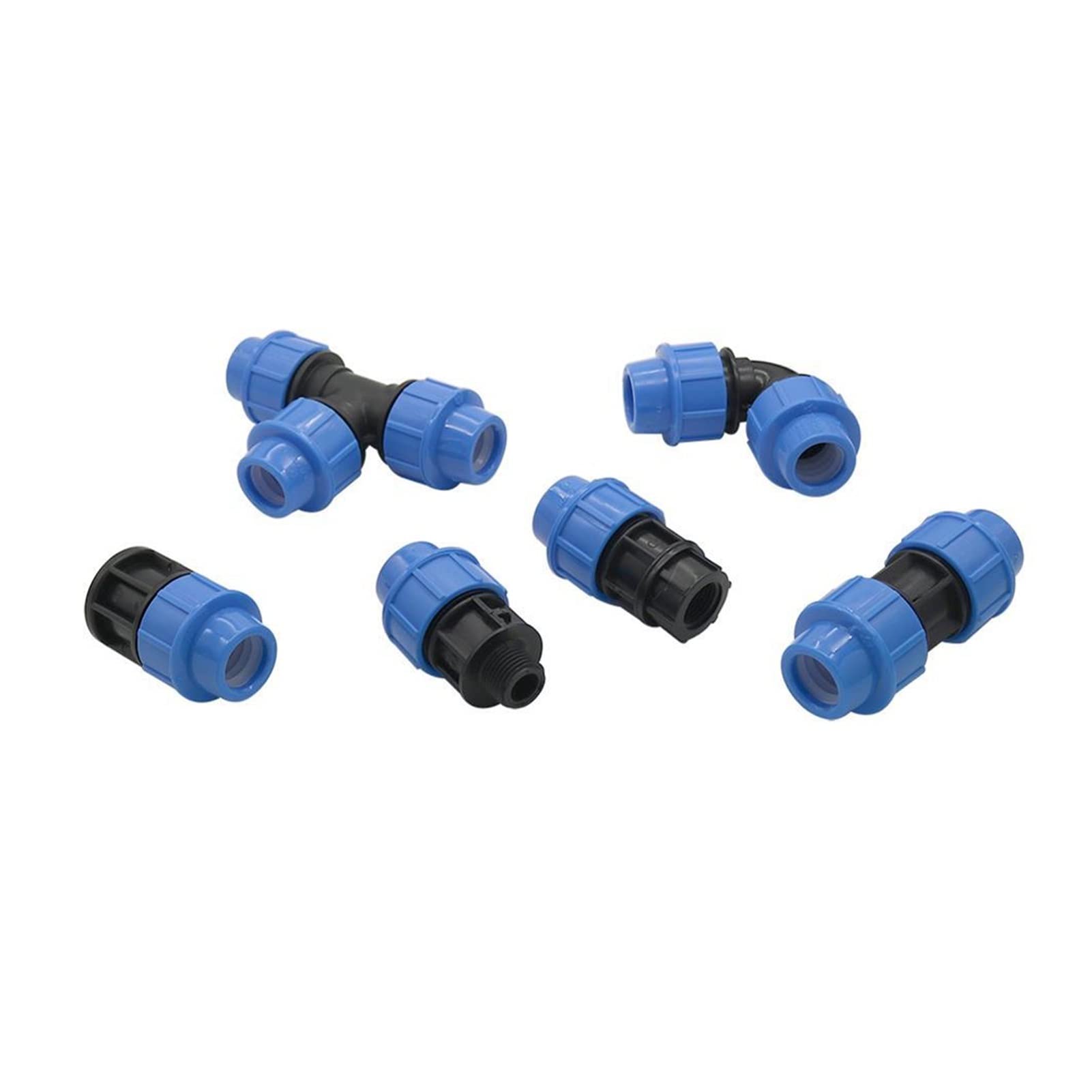 Adaptador de Conector de Utilidad Adaptador de Conector de Manguera Od Conector de Tubería de 32 Mm Conector de Codo en T Recto Adaptador de Enchufe de Válvula Conector de Manguera de Riego de Jardín/
