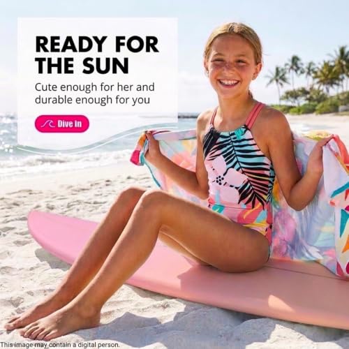Image of Kanu Surf Girls Jasmine Beach Sport Halter One Piece Swimsuit