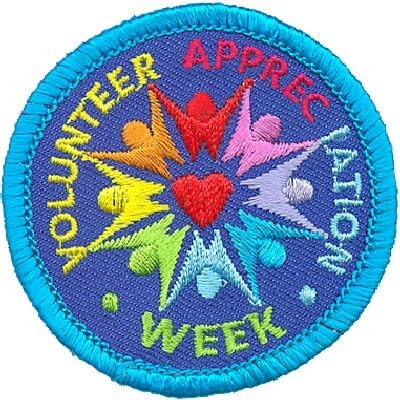 12 Pieces 2" Activity Scouts Applique Fun Patches, Service - Volunteer (Thank You Volunteer 2)
