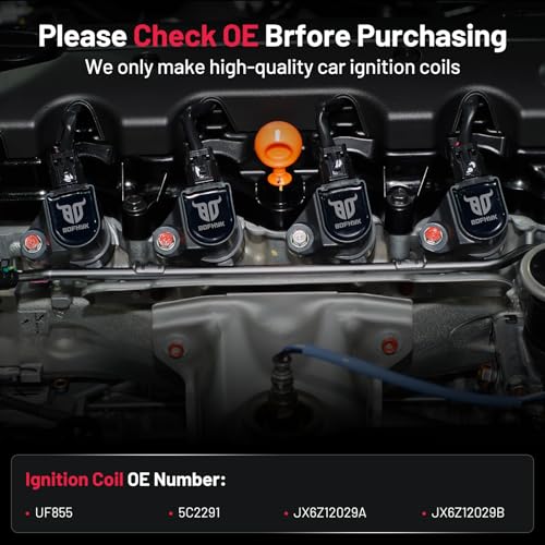 Image of BDFHYK Ignition Coil Pack UF855 Compatible with Ford Edge Escape Explorer Ranger Transit Connect Bronco Sport 2019-2022 Lincoln Nautilus Corsair l4 2.0L 2.3L Ford Oem Coil Pack Set of 4