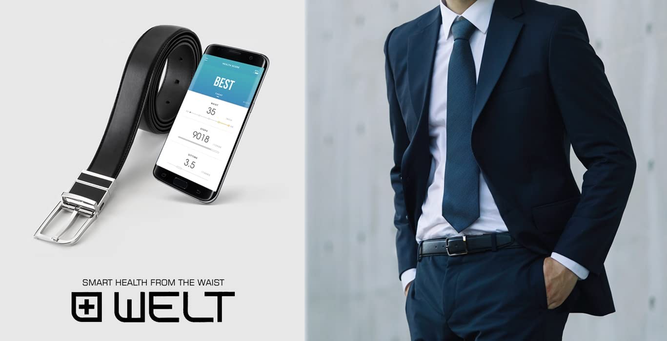 WELT SMART BELT  ウェアラブル　スマートベルト　スマホ連動管理 Amazon | スマートベルト WELT GL(Guaranteed Leather) 700209