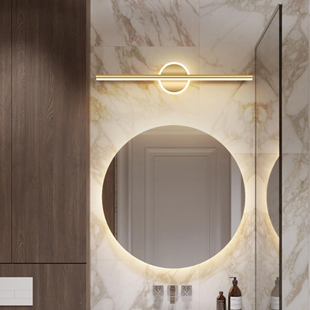 LED Finitura Dorata Lampada Barra Moderna Illuminazione lineare Luci Specchio Interni Lampade Parete Trucco per toeletta Luce da Bagno