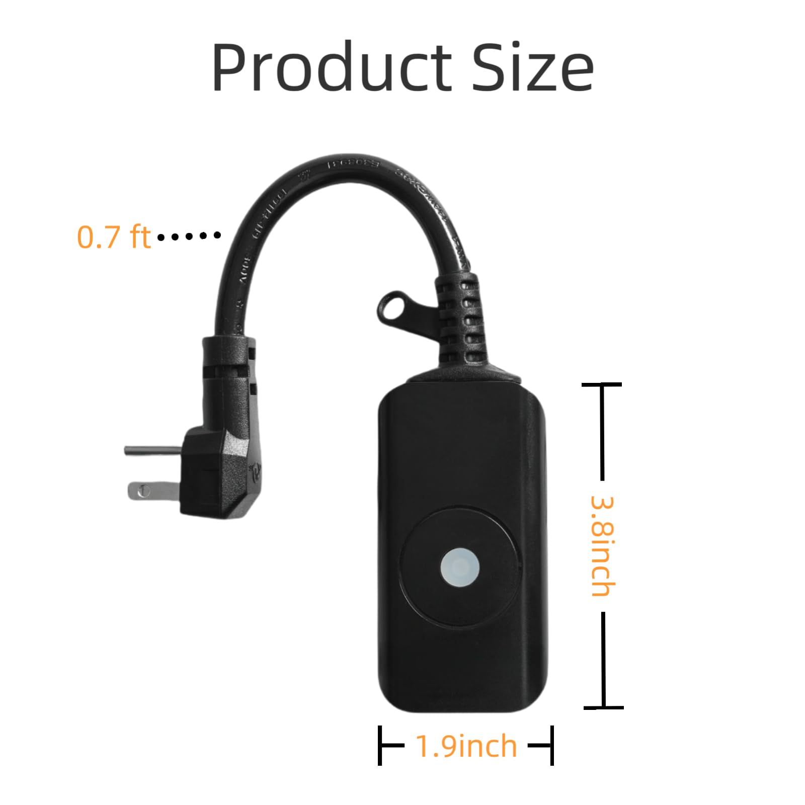 5GHz 2 4 GHz Outdoor Smart WiFi Plug Outlet IP44 15 Amps One Grounded Outlet Wireless Remote Alexa — view 3