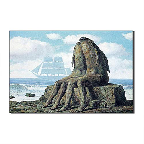 Affiche Magritte René sur toile avec cadre 31x45cm pour salon