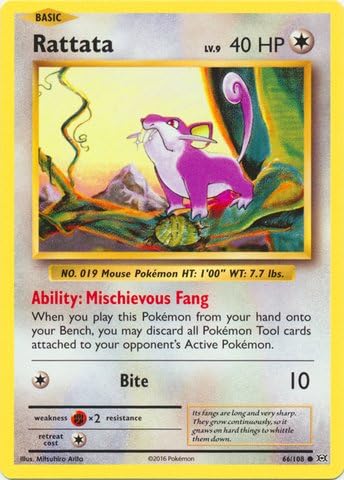 Pokemon - Rattata (66/108) - XY Evolutions