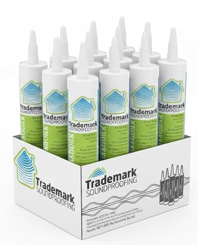 TMS Soundproofing Acoustical Sealant Caulk - Premium Acoustic Sealant, Acoustic Caulking- 12 Pack - 29oz Each Tube