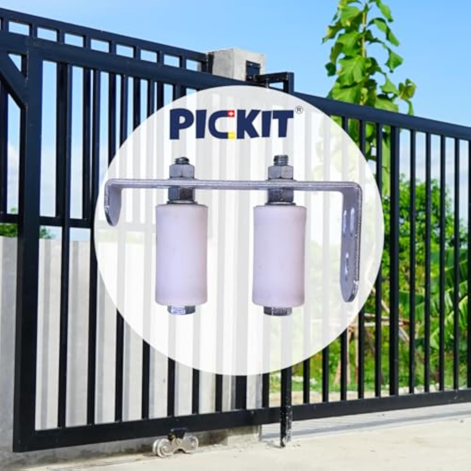 Adjustable Steel L-Bracket Sliding Gate Roller Guide Set