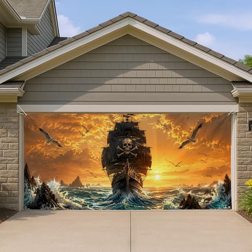 Couverture de porte de garage plage pour transformer votre jardin en été