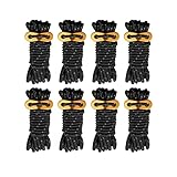 Smithok 8 Pack 4mm Guy Lines Ultralight Tent Cords with Aluminum Adjuster Tensioner Outdoor Camping Guylines Ropes for Tent Tarp,Climbing,Hiking Backpacking (Black)